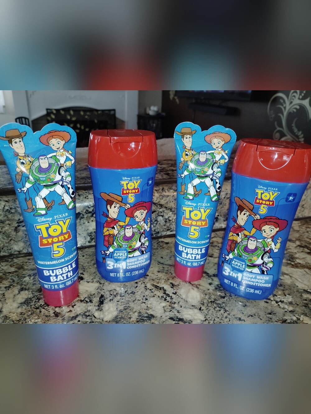 Disney Toy Story 5 Kids Bubble Bath & 3-in-1 Body Wash - Blue & Red